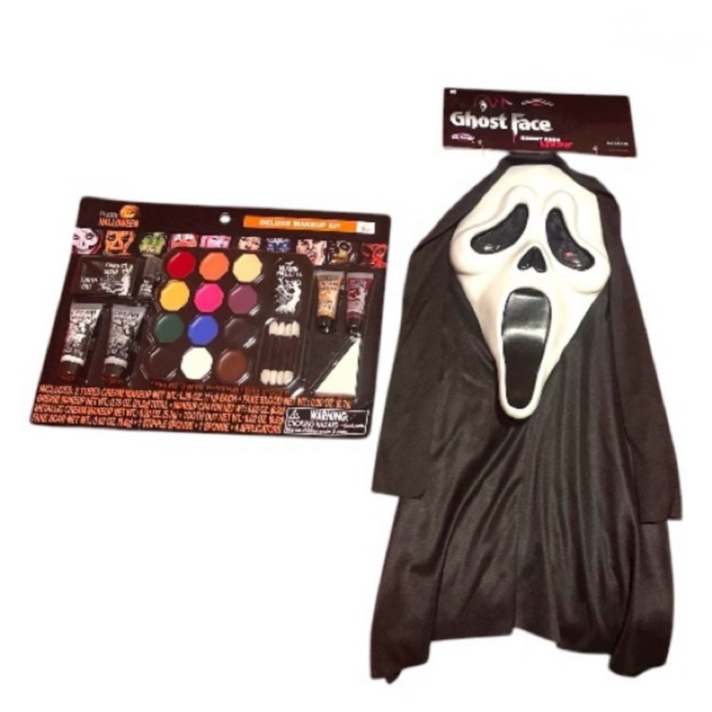 Ghost Face Mask & Costume Makeup